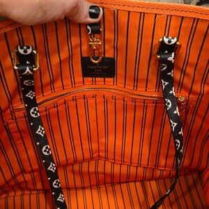 Louis Vuitton Vibrant Orange and Black Tote... Like New!
